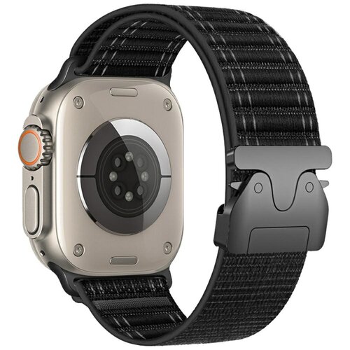 Pasek BELINE Woven Nylon Diagonal Style Parachute do Apple Watch 38/40/41mm Czarny