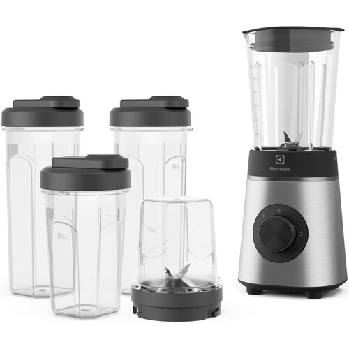 Blender kielichowy ELECTROLUX E4CB1-6ST Srebrny (Sportowy) + 3 bidony w komplecie + Młynek