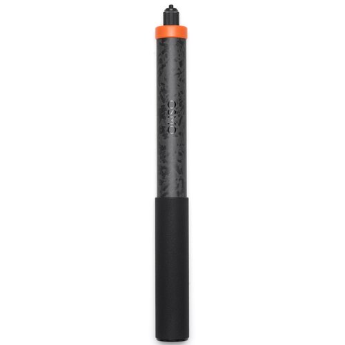 Na zdjęciu znajduje się monopod o ciemnej, teksturowanej powierzchni z pomarańczowym akcentem na górze. Na monopodzie widoczny jest napis "OSMO".