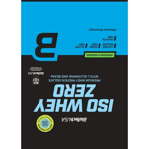 Odżywka białkowa BIOTECH Iso Whey Zero Pistacjowy (454 g) Bez cukru