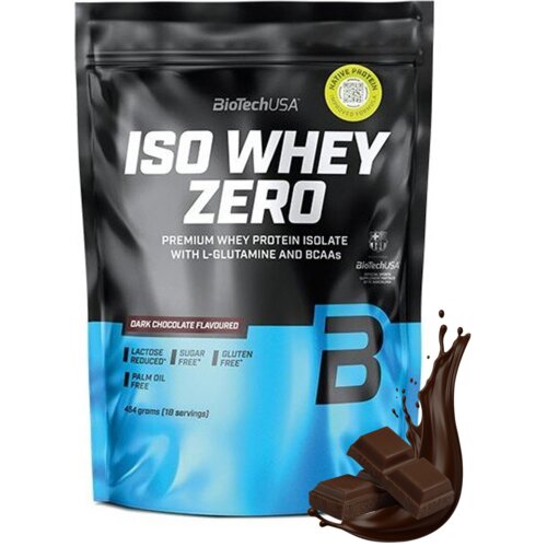 Odżywka białkowa BIOTECH Iso Whey Zero Ciemna czekolada (454 g) Bez cukru