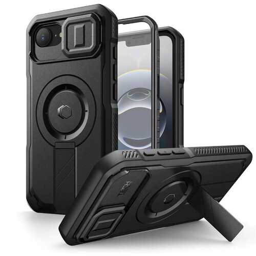 Etui TECH-PROTECT Kevlar MagSafe do Apple iPhone 16e Czarny