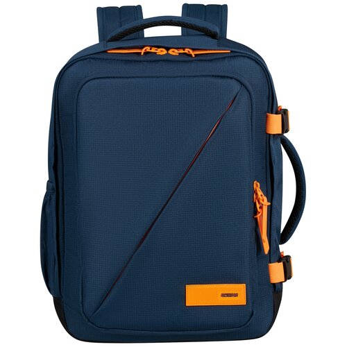 Plecak kabinowy AMERICAN TOURISTER Take2Cabin S/M Granatowo-pomarańczowy (Wizz Air)
