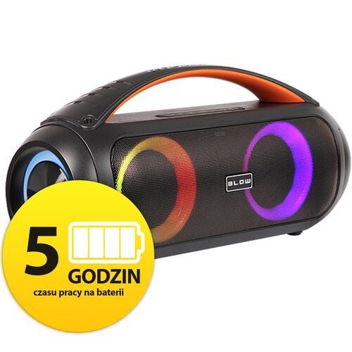 Power Audio BLOW BOOMBOX, 100W, Bluetooth, Bateria 5 godzin, Mikrofon w zestawie, Tuner FM, Pilot zdalnego sterowania