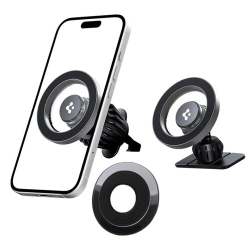 Uchwyt samochodowy SPIGEN MFT13 MagSafe Dashboard & Vent Srebrny