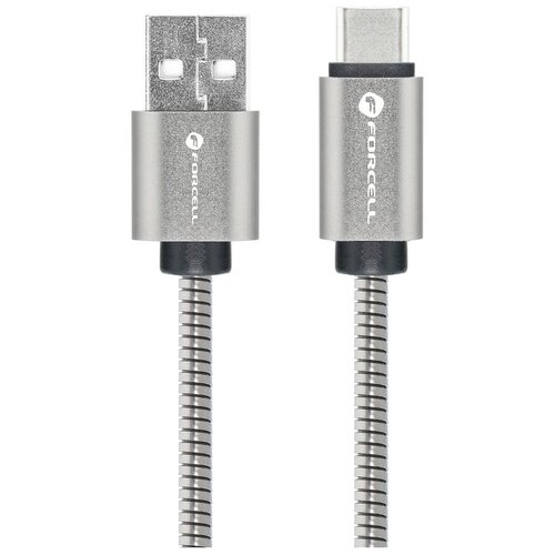 Kabel USB - USB-C FORCELL F-Energy C234 12W 1 m Srebrny