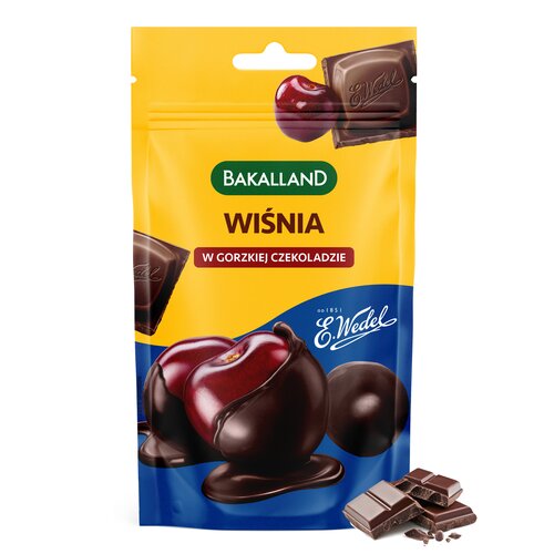 Wiśnie w gorzkiej czekoladzie BAKALLAND (74 g)