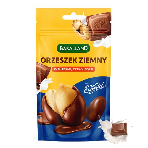 Orzechy ziemne w mlecznej czekoladzie BAKALLAND (72 g)