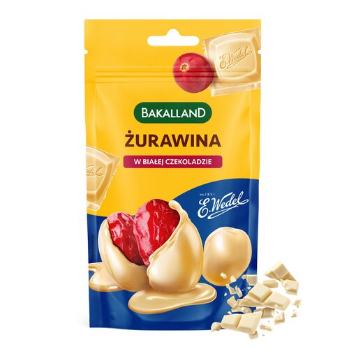 Żurawina w białej czekoladzie BAKALLAND (74 g)