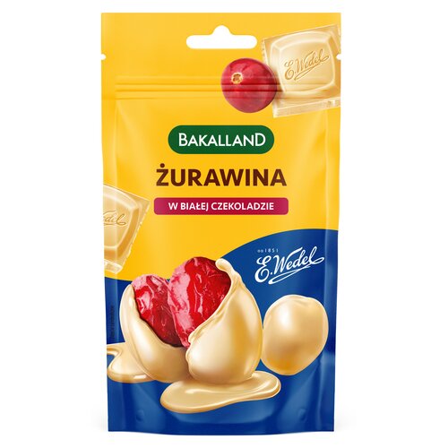 Żurawina w białej czekoladzie BAKALLAND (74 g)