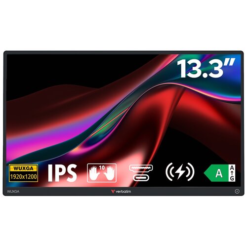 Monitor VERBATIM ALU 13.3" 1920x1200px IPS + Powerbank