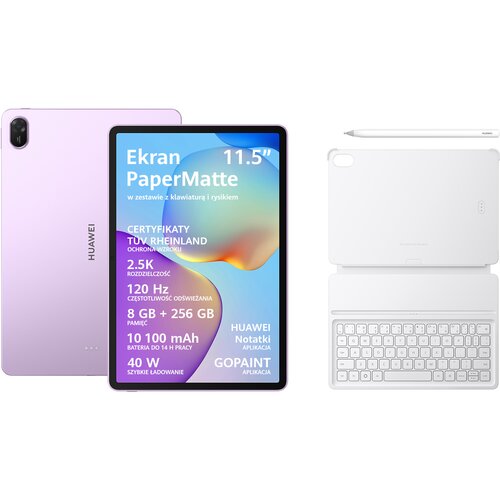 Tablet HUAWEI MatePad 11.5" 2025 PaperMatte Edition 8/256GB Wi-Fi Fioletowy + Klawiatura + Rysik