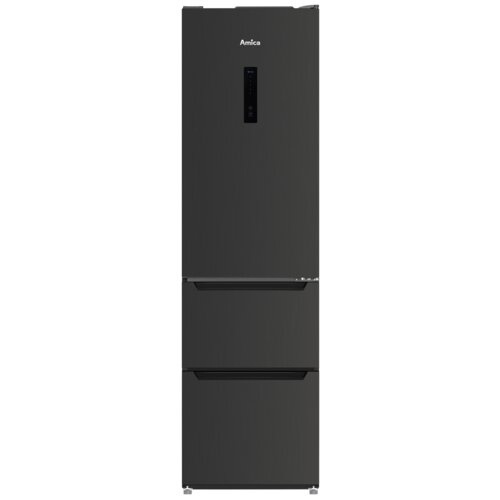 Lodówka AMICA FK4005.6DFCM No Frost 192cm Czarny inox