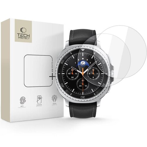 Szkło hartowane TECH-PROTECT Glass Fit+ do Samsung Galaxy Watch 8 Classic 46 mm (2 szt.)