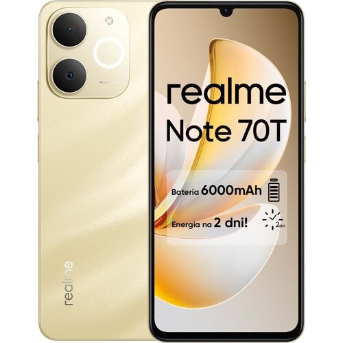Smartfon REALME Note 70T 4/256GB 6.74” 90Hz Złoty