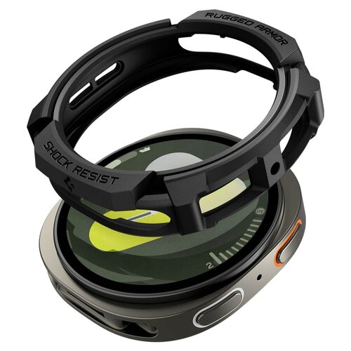 Etui SPIGEN Rugged Armor do Samsung Galaxy Watch 8 (44 mm) Czarny