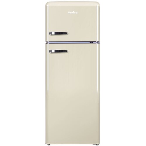 Lodówka AMICA KGC15635B 144cm Beżowa Retro