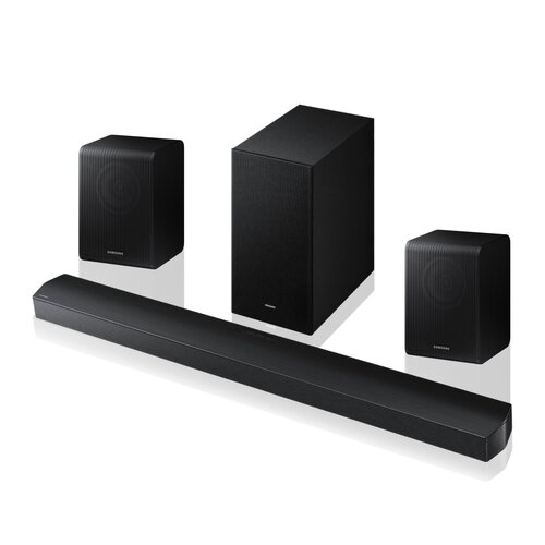Soundbar SAMSUNG HW-B750F EN Czarny + Kolumny głośnikowe SAMSUNG SWA-9250S Czarny (2 szt.)