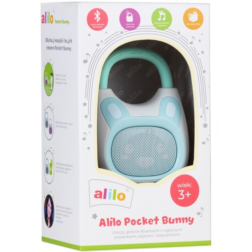 Zabawka głośnik mobilny ALILO Pocket Bunny K1 Niebiesko-miętowy