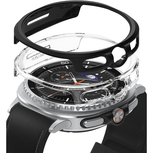 Etui RINGKE Slim do Samsung Galaxy Watch 8 Classic (46 mm) Przezroczysty/Czarny (2 szt.)