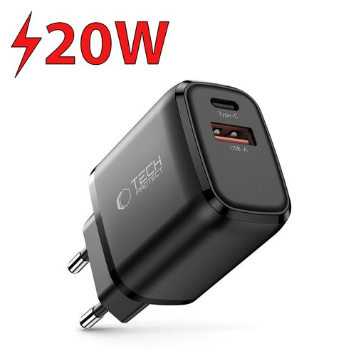 Ładowarka sieciowa TECH-PROTECT NCA20 PD 20W/QC3.0 Czarny