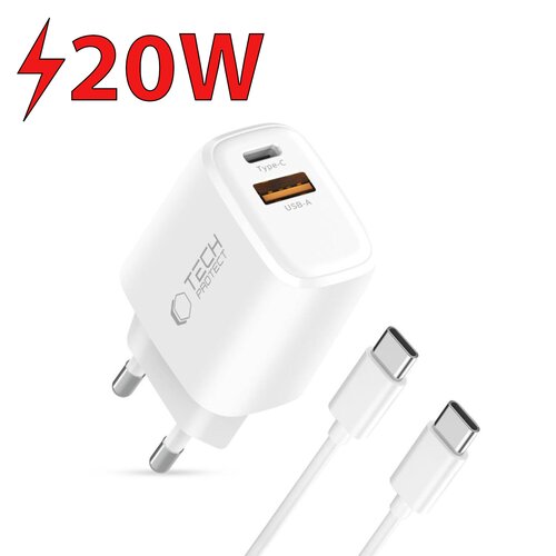 Ładowarka sieciowa TECH-PROTECT NCA20 PD 20W/QC3.0 Biały