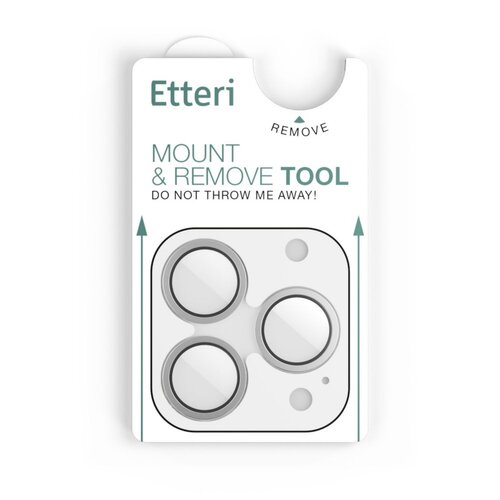 Szkło na aparat ETTERI Camera Lens Protector do Apple iPhone 16 Pro/16 Pro Max Srebrny