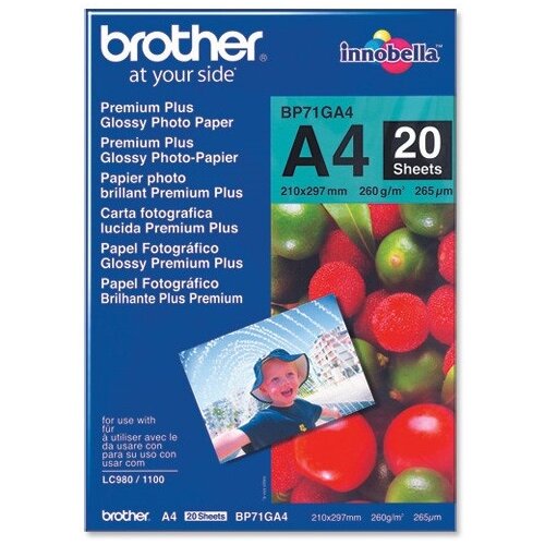 Papier fotograficzny BROTHER BP71GA4 20 arkuszy