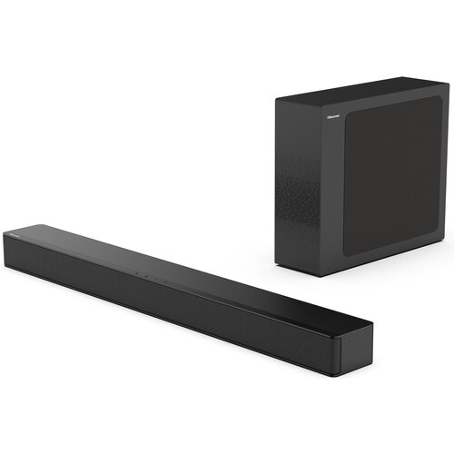 Soundbar HISENSE HS2100 Czarny 2.1-kanałowy, Bezprzewodowy subwoofer, DTS Virtual:X, Dolby Audio, 6 trybów dźwięku