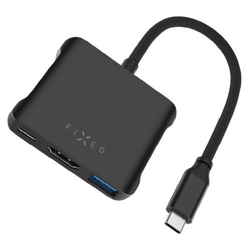 Hub FIXED Quadri FIXHU-QR-BK 5x1 USB Typu C, Pasywny