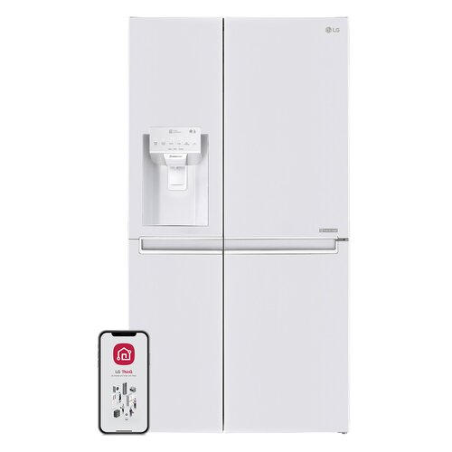 Lodówka LG GSL761SWYV Side by Side No frost 179cm Biała Podajnik wody Kostkarka