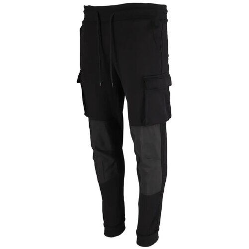 Czarne spodnie robocze z kieszeniami na nogawkach i wzmocnieniami na kolanach, posiadające sznurek w pasie. Produkt to "Spodnie robocze DEDRA BH21SA-XXL (rozmiar XXL/58)".