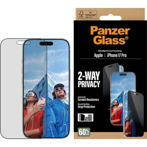 Szkło prywatyzujące PANZERGLASS Ultra-Wide Fit do Apple iPhone 17 Pro