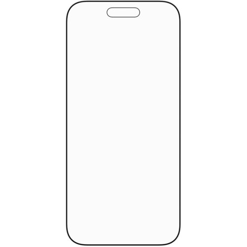 Na zdjęciu widoczne jest szkło hartowane PANZERGLASS Stealth Ultra-Wide Fit Fastfit przeznaczone do Apple iPhone 17 Air. Produkt ma prostokątny kształt z zaokrąglonymi rogami i wycięciem na górze.