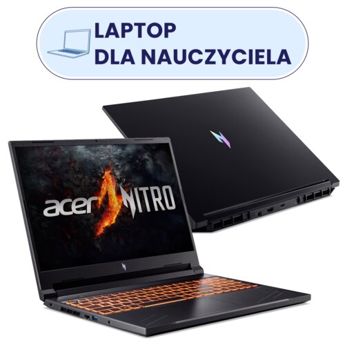 Laptop ACER Nitro V 16 ANV16-41 16" IPS 165Hz R5-8645HS 16GB RAM 512GB SSD GeForce RTX4050 DLSS 3 Windows 11 Home