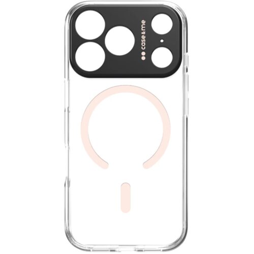 Etui CASE&ME MagColor do Apple iPhone 17 Pro Przezroczysto-brzoskwiniowy
