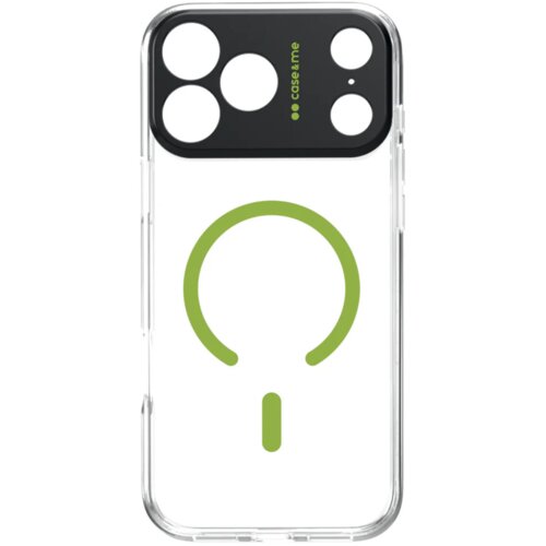 Etui CASE&ME MagColor do Apple iPhone 17 Pro Max Przezroczysto-zielony