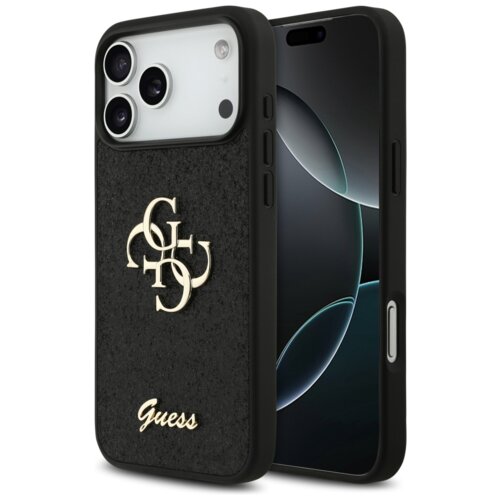 Etui GUESS Fixed Glitter Big 4G do Apple iPhone 17 Pro Max Czarny