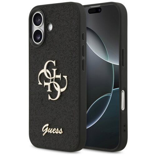 Etui GUESS Fixed Glitter Big 4G do Apple iPhone 17 Czarny