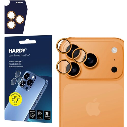 Nakładka na obiektyw 3MK Hardy Lens Protection Pro do Apple iPhone 17 Pro/17 Pro Max Pomarańczowy