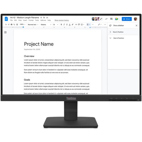 Monitor LENOVO ThinkVision S22-4E 21.5" 1920x1080px IPS 100Hz 4 ms