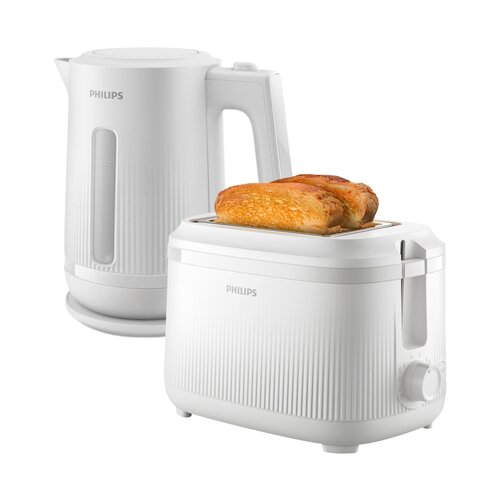 Czajnik elektryczny PHILIPS Seria 3000 HD9411/00 Biały + Toster PHILIPS Seria 3000 HD2511/00