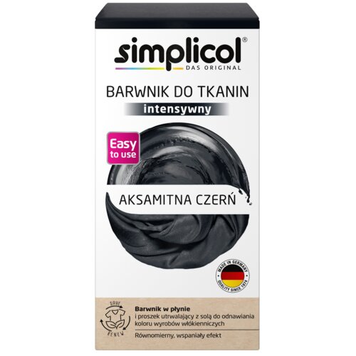 Barwnik do tkanin SIMPLICOL Aksamitna Czerń 0.56 kg