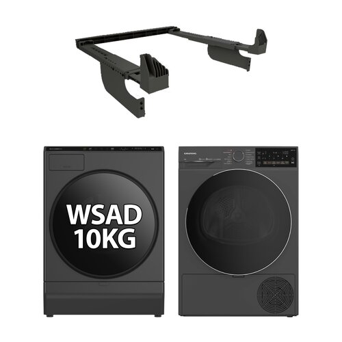 Pralka GRUNDIG GW9I91041A kl.A 10 kg 1400 obr AI Sense Autodozowanie + Suszarka GRUNDIG GT78923W + Łącznik BEKO Psk Manhattan Gray N