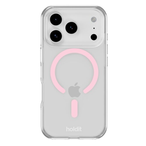 Etui HOLDIT MagSafe do Apple iPhone 17 Pro Max Transparentny (różowy)