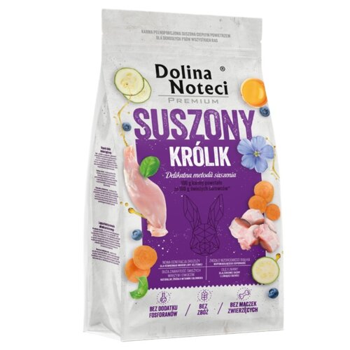 Karma dla psa suszona DOLINA NOTECI Premium Królik 9 kg