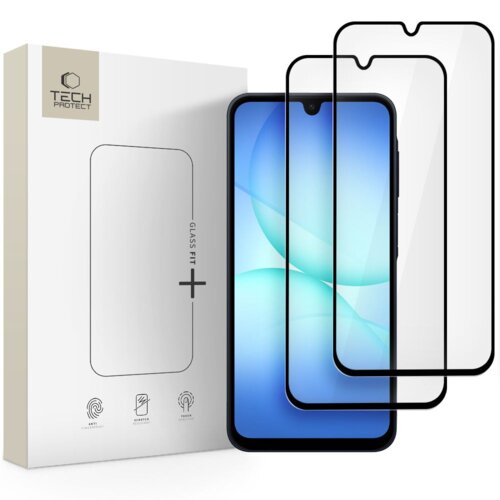 Szkło hartowane TECH-PROTECT Glass Fit+ do Samsung Galaxy A16 4G/5G/A26 5G/A17 4G/5G Czarny (2 szt.)