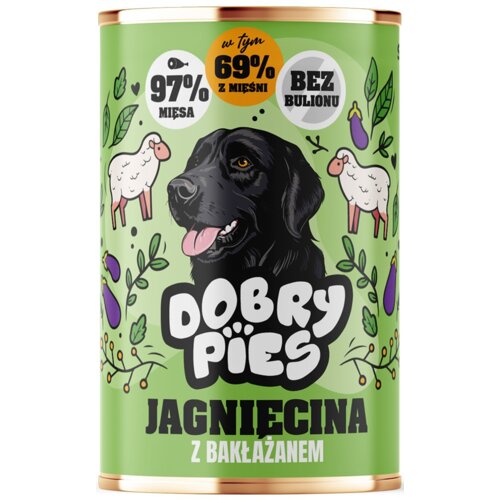 Karma dla psa DOBRY PIES Jagnięcina z bakłażanem 400 g