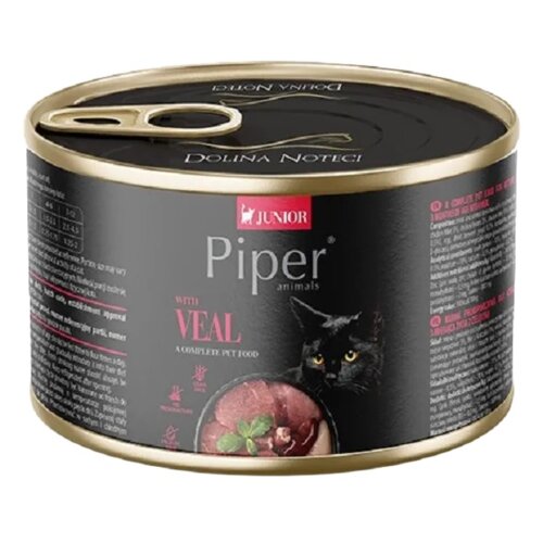 Karma dla kota PIPER Animals Junior z cielęciną 185 g