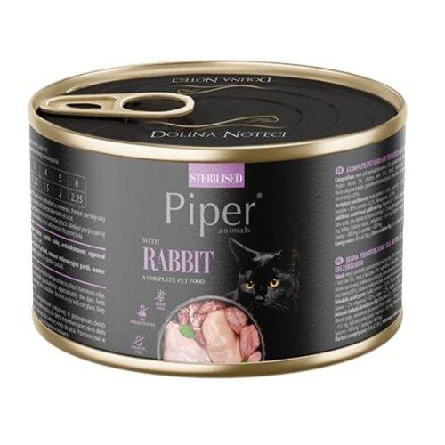 Karma dla kota PIPER Animals Sterilised z królikiem 185 g